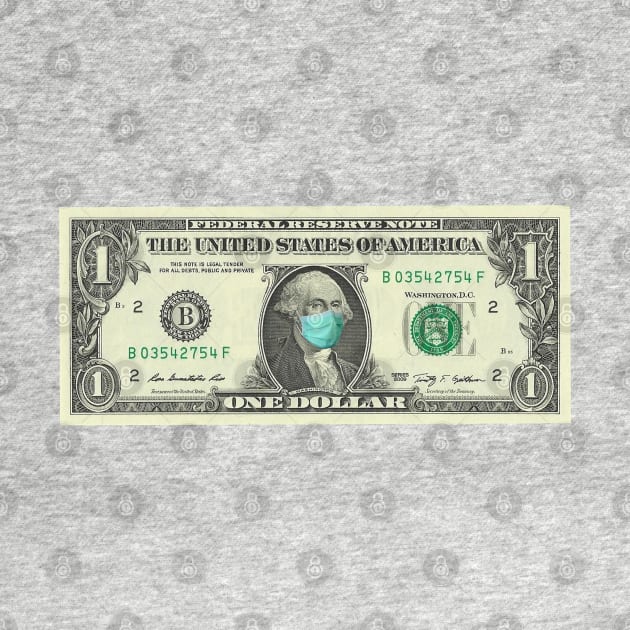 Dollar bill with a mask by taheldesigns